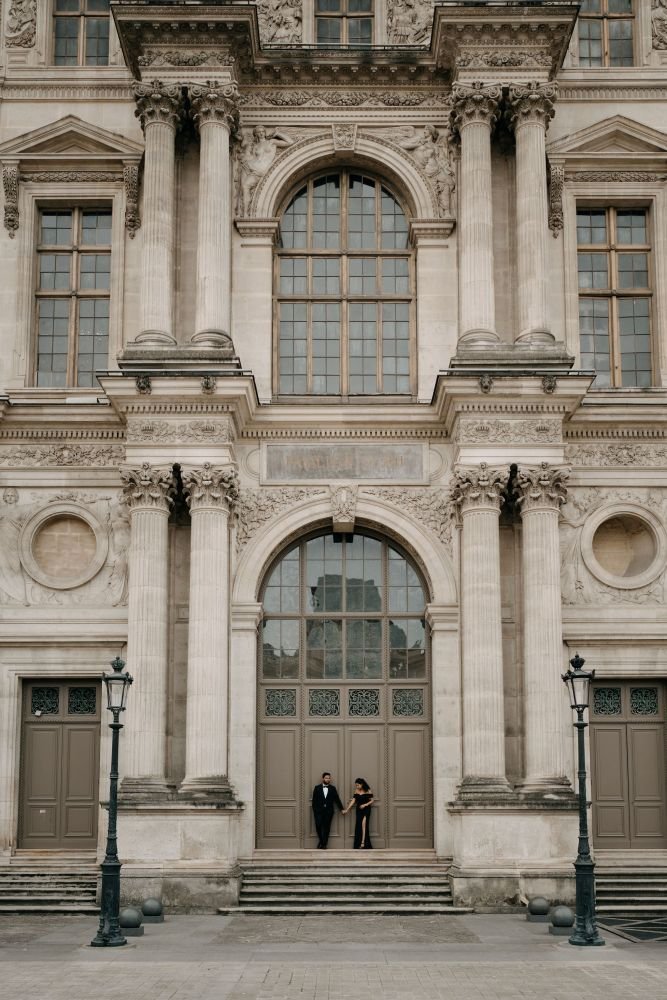 Nireeksha & Vibhu, The Louvre and the Eiffel Tower, Paris, photograph 29